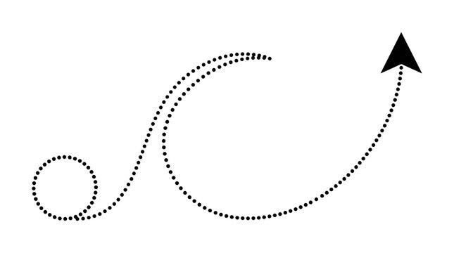 Dotted Arrow Up