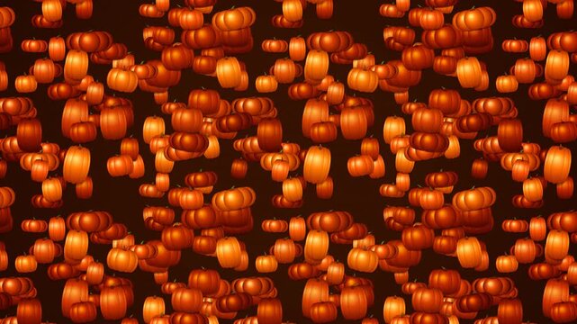 Halloween sale animation with glowing pumpkin pattern background