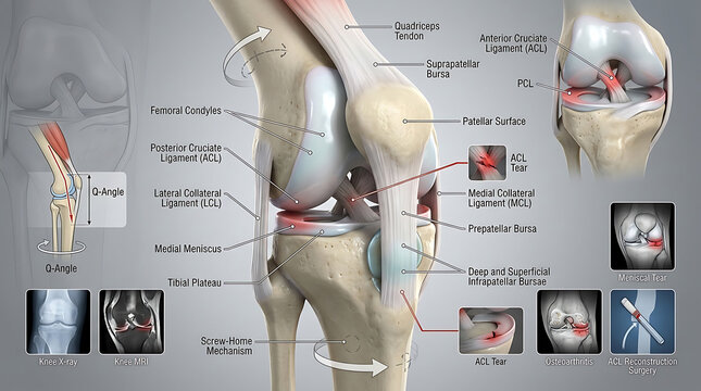 3D Photorealistic Complete Human Knee Joint Anatomy with Articular Surfaces Menisci and Ligaments