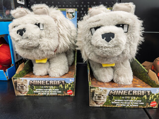 Obraz premium Adorable Minecraft Plush Toys of Virtual Pets