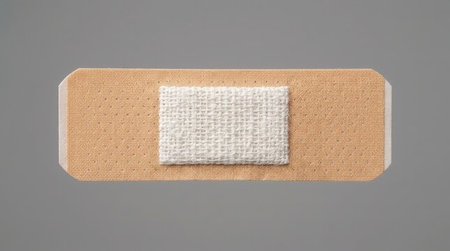 A single adhesive bandage strip for medical wound care and skin healing protection