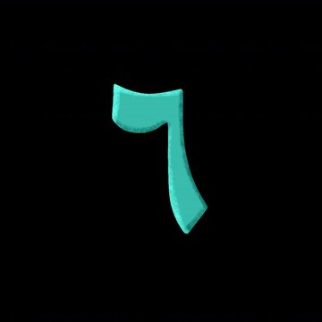 Arabic Teal Number 6 (Six) 2.5D Animated with Alpha Channel
