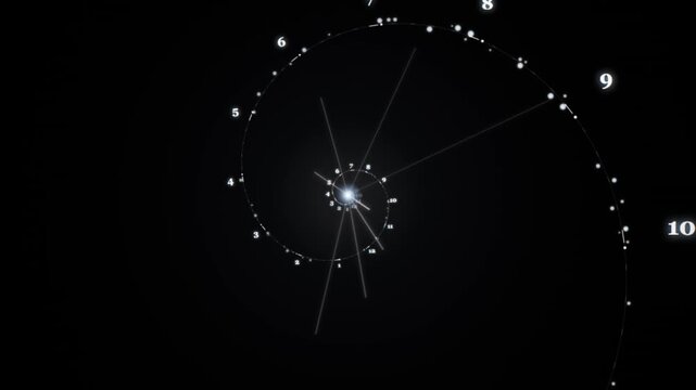 Ulam spiral representation of prime numbers on a dark background