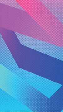 Vibrant Abstract Geometric Background with Polka Dot Texture