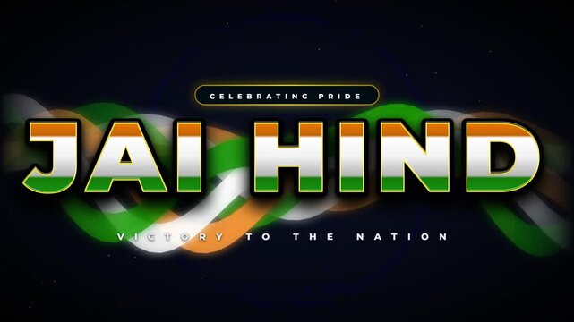 Jai Hind Indian Independence Day Celebration Motion Background