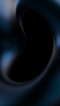 Dark Blue Abstract 3D Curved Fold Elegant Wallpaper