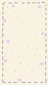 Handdrawn motion doodle frame stars