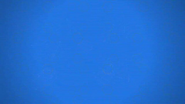 An abstract blue digital background features horizontal scanlines and subtle hexagonal patterns.