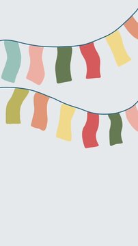 Handdrawn motion square ribbon background