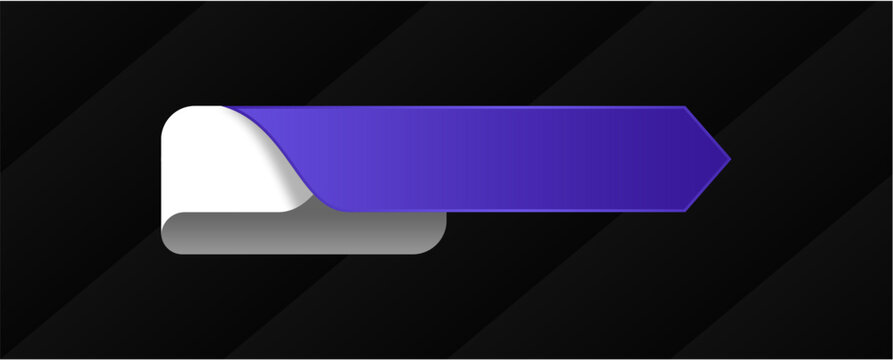 Modern Purple White Split Ribbon Label Design