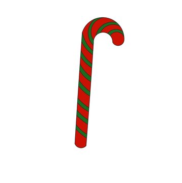Christmas red green candy cane vector
