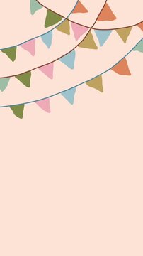pink and white background with ribbon