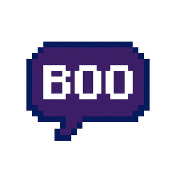 Halloween pixel speech bubble sticker with 800 number for event promotion