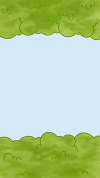 green grass background frame