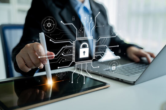Cyber security system protecting digital infrastructure. Cyber security ensures data safety, prevents breaches, cyber security strengthens defense, and supports secure operations. Latch