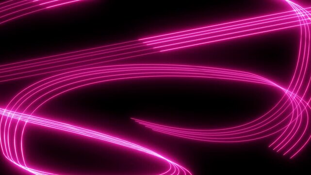 Neon pink light trails abstract motion background for modern event branding