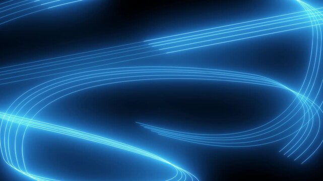 Dynamic glowing blue light trails abstract motion background for modern marketing