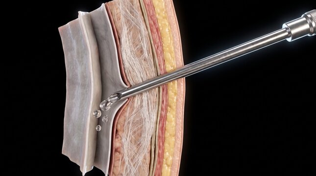 Lumbar Puncture Spinal Needle CSF Extraction Spine Anatomical Model