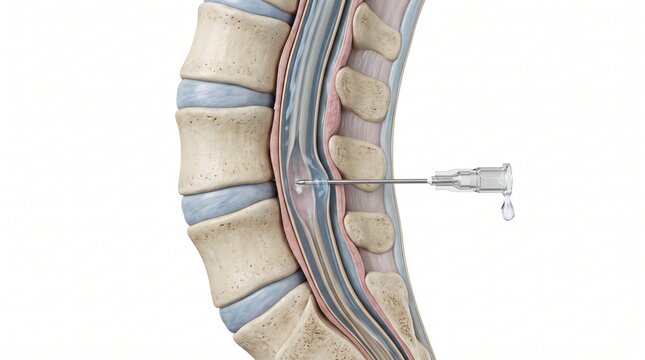 Lumbar Puncture Spinal Needle CSF Extraction Spine Anatomical Model