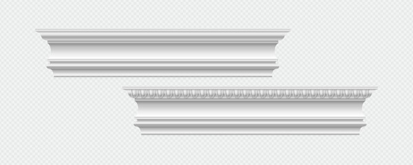 Classic Decorative Wall and Ceiling Molding Set – Elegant Crown Molding, Baseboard, and Architectural Trim Vector Collection © promaster