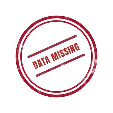 Red stamp with data missing text and crossed lines