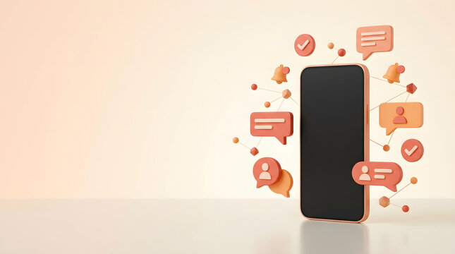Smartphone Communication and Social Media Technology Concept