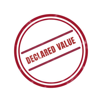 Declared value custom stamp with red border
