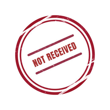 Not received red circular stamp with diagonal lines