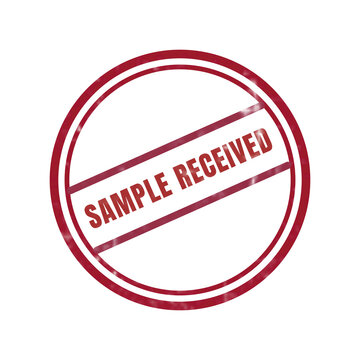 Red sample received circular stamp