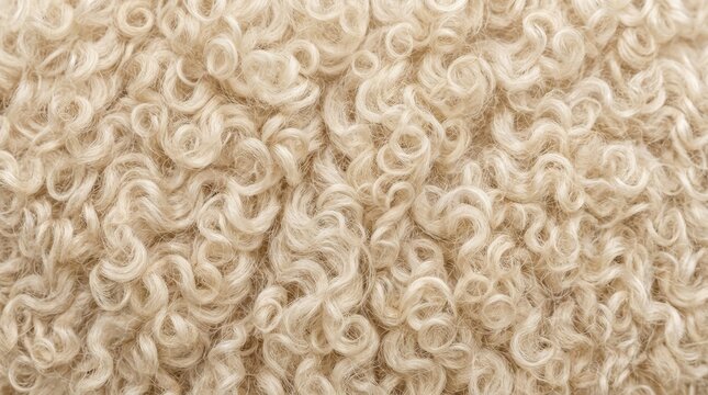 Natural cream raw wool fleece with a fine soft textile texture.