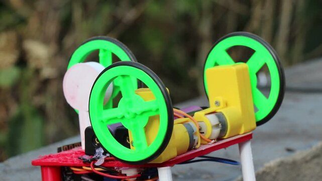 Bo motor also known as hobby motor or plastic geared motor with robotic wheels for robotic car project