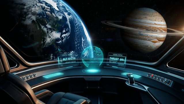 satellite and earth
