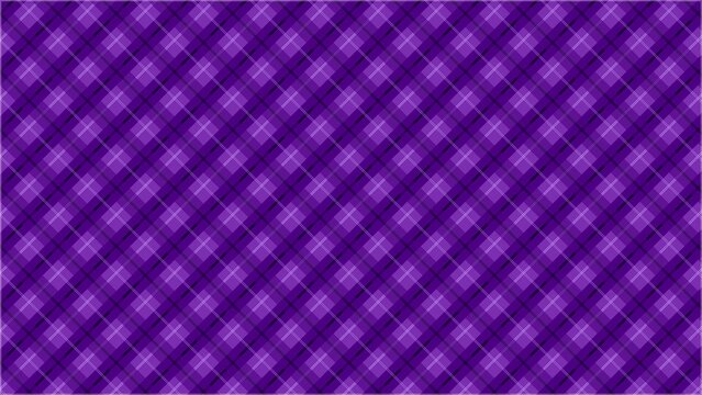 Purple Gingham Plaid Pattern Background, Seamless Diagonal Tartan
