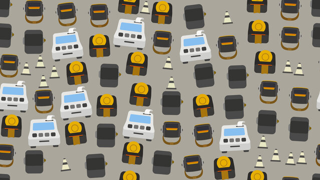Parking Meter and Traffic Cone Pattern