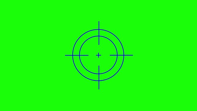 Target radar icon animation. target and arrow icon. Military training , Military target icon animation on the green background