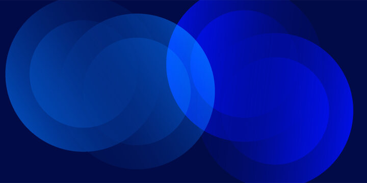 Design abstract blue circle line banner background
