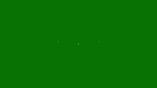 Glowing shinning stars, magical starry sky with twinkling stars, twinkling stars glow and sparkle on green background, white doodle cartoon blinking stars with transparent alpha background.4k