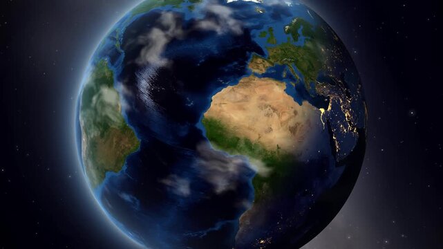 Satellite Zoom from Deep Space into Tehran Iran with Map Pin