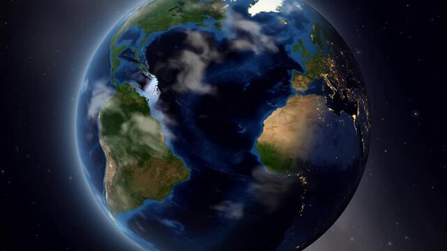 Earth Zoom In Animation to Waterloo Iowa United States