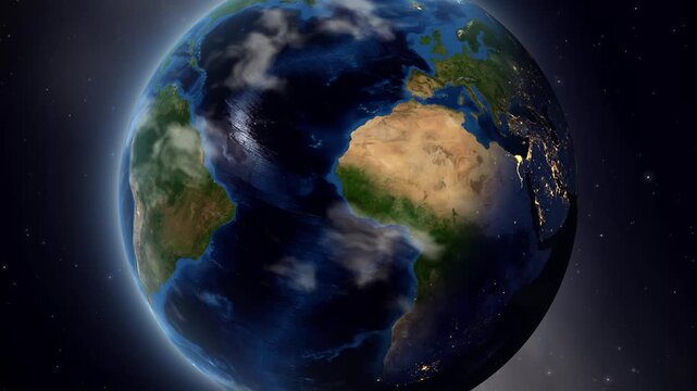 Earth Zoom In to Moshi Tanzania Satellite Map Animation