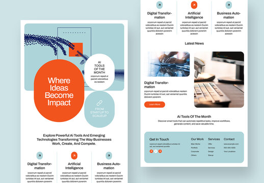 AI and Tech Business Email Newsletter Template