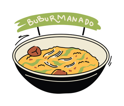 Bubur Manado Dish Illustration