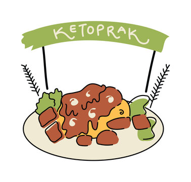 Ketoprak Dish Illustration