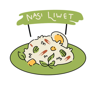 Nasi Liwet Dish Illustration