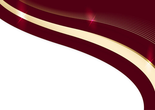 luxury premium corporate certificate background with maroon and gold wave template