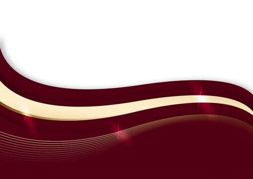 luxury premium corporate certificate background with burgundy and gold curve design