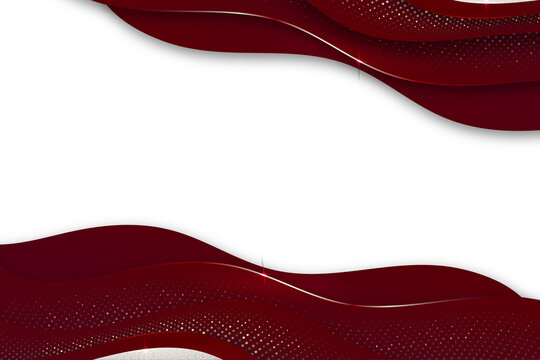 abstract premium corporate certificate background with dark red and gold wave template