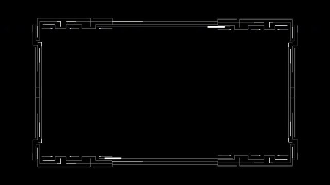 Abstract Geometric Frame Border Animation
