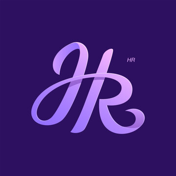 Letter H and R Monogram Vector Logo	