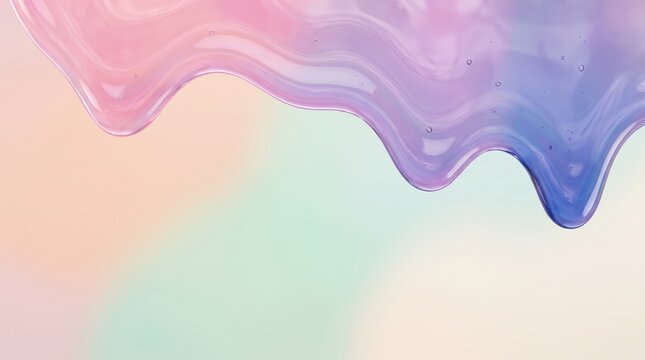 Abstract background with flowing pastel liquid paint